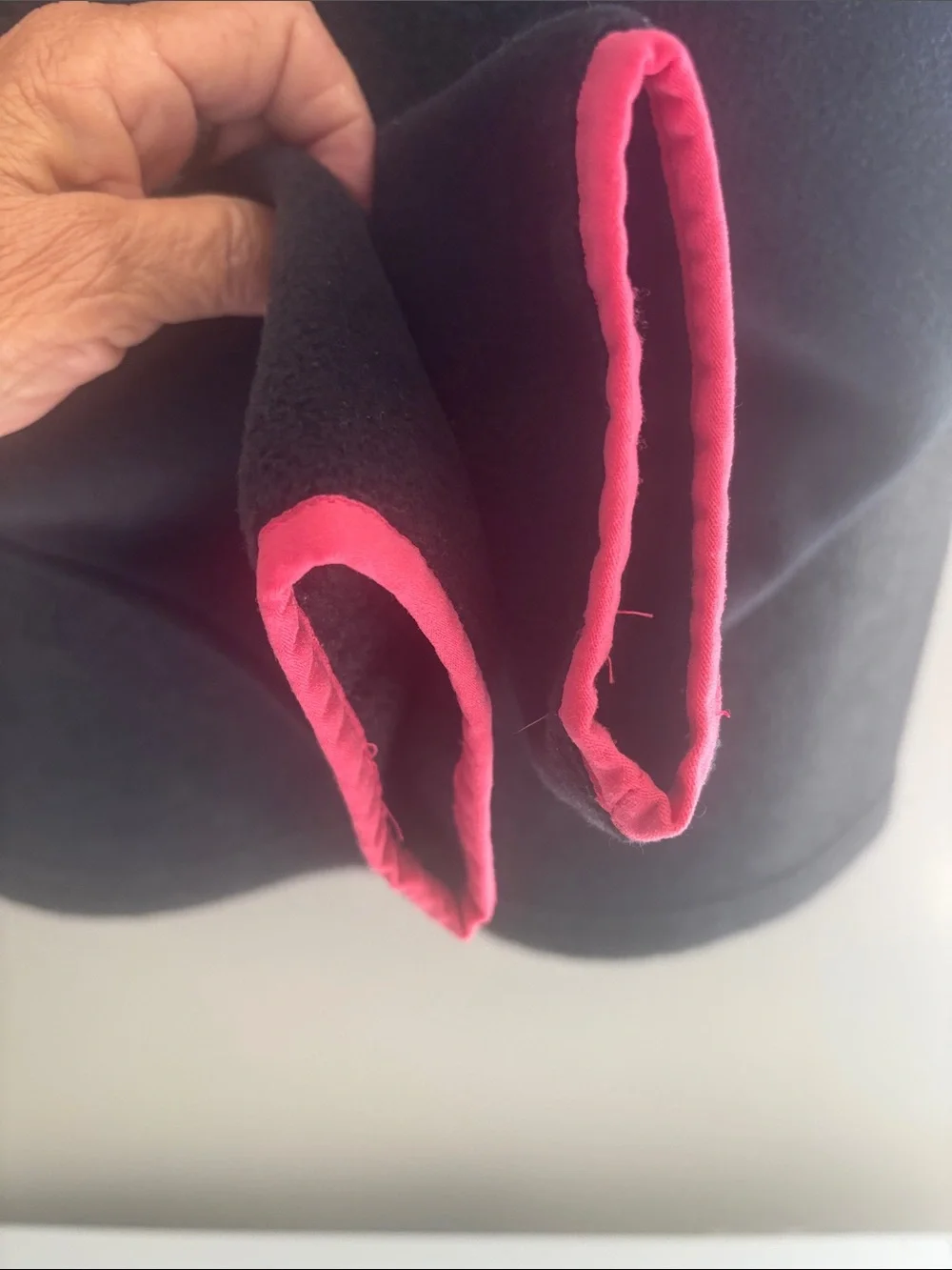 Columbia Men's Black Fleece Snap-Up with Pink Trim